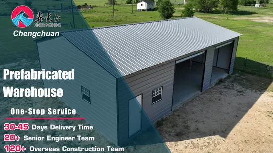 Prefabricated Galvanized/Painted Light Steel Structure Shed Garage